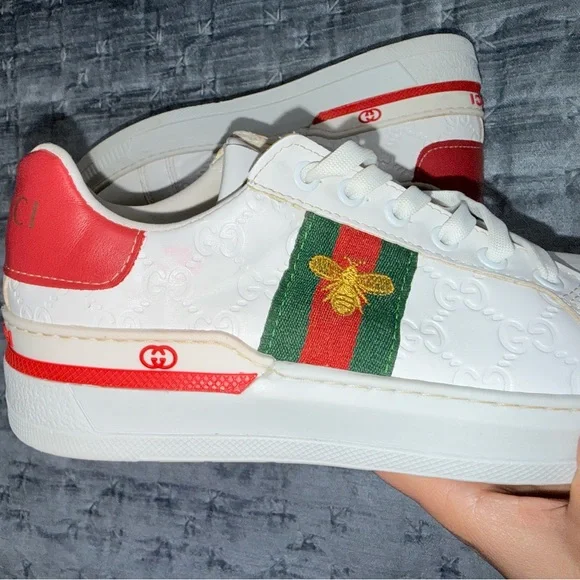 White shoes Gucci style size 39 - Picture 2 of 6